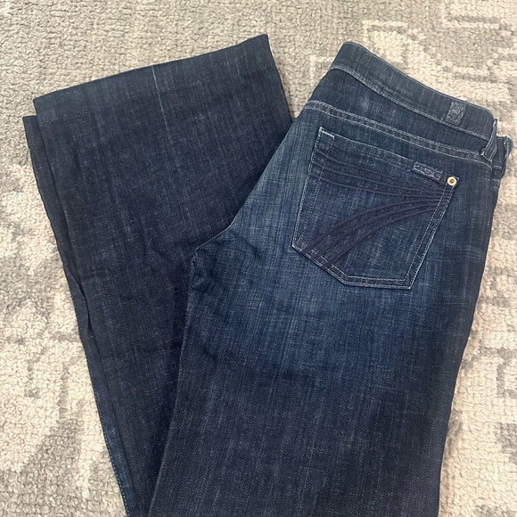 7 for all mankind  Dojo Flare Leg Jeans - Blue, 30 - Picture 5 of 7